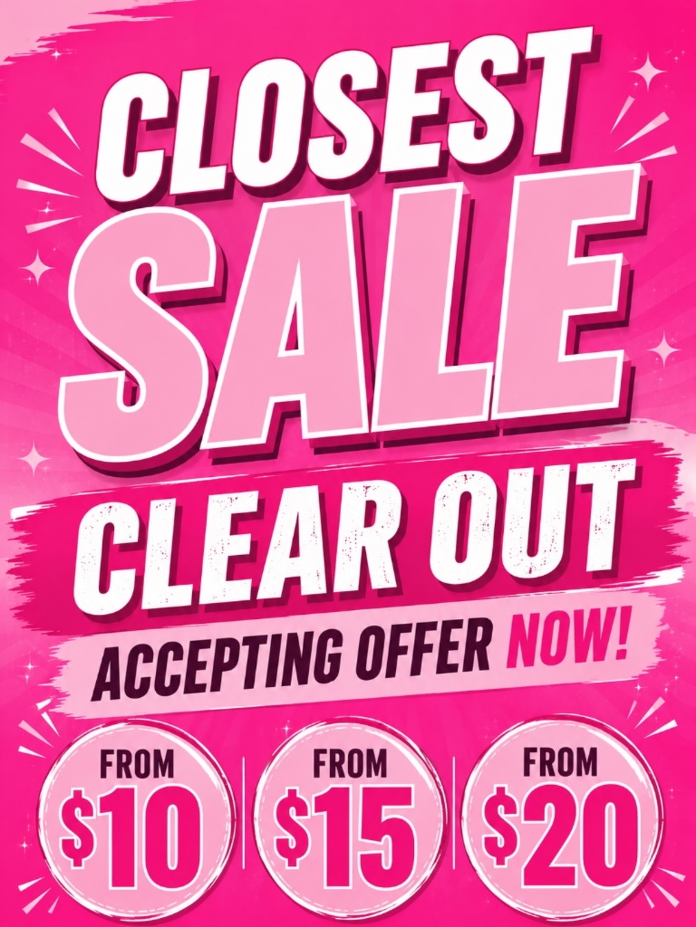 Closet CLEAR OUT!!!